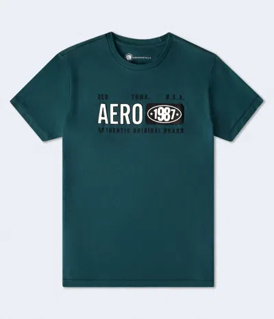 Aéropostale 1987 Oval Graphic Tee In Green