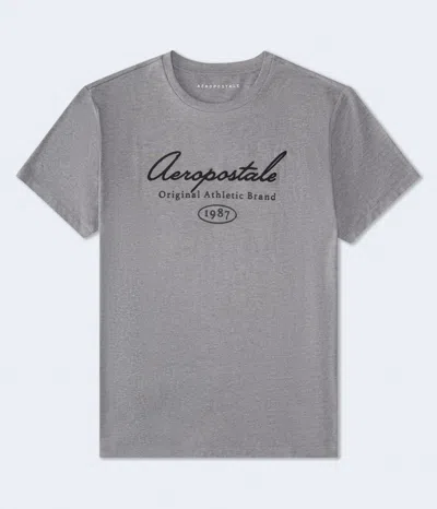 Aéropostale 1987 Script Graphic Tee In Gray