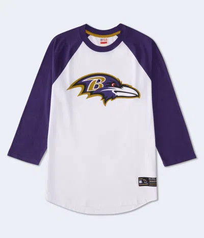 Aéropostale 3/4 Sleeve Baltimore Ravens Relaxed Raglan Tee In White