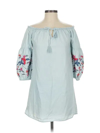 Pre-owned Aéropostale 3/4 Sleeve Blouse In Blue