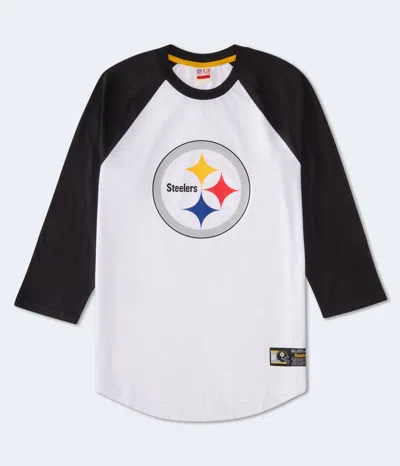 Aéropostale 3/4 Sleeve Pittsburgh Steelers Relaxed Raglan Tee In White