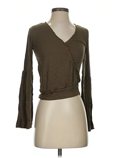 Pre-owned Aéropostale 3/4 Sleeve T-shirt In Brown