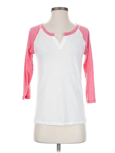 Pre-owned Aéropostale 3/4 Sleeve T-shirt In Pink