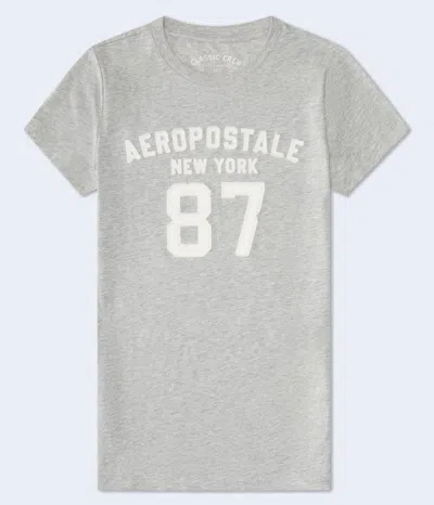 Aéropostale 87 Appliqué Graphic Tee In Gray