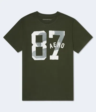Aéropostale 87 Appliqué Graphic Tee In Green