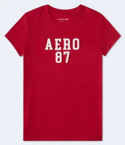 Aéropostale 87 Appliqué Graphic Tee In Red
