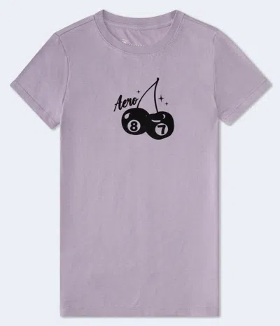 Aéropostale 87 Cherries Flocked Graphic Tee