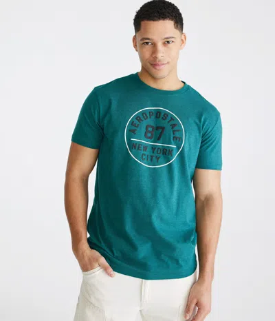 Aéropostale 87 Circle Graphic Tee In Blue