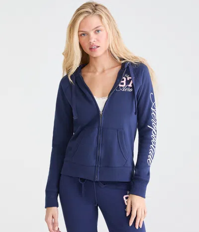 Aéropostale 87 Logo Full-zip Hoodie In Gray