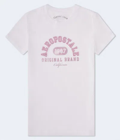 Aéropostale Arch Appliqué Graphic Tee In White