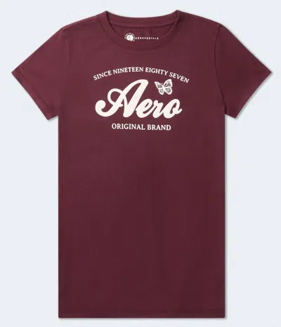 Aéropostale Arch Butterfly Foil Graphic Tee In Multi