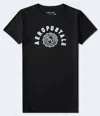 Aéropostale Arch Crest Appliqué Graphic Tee In Black