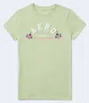 Aéropostale Arch Floral Appliqué Graphic Tee In Yellow