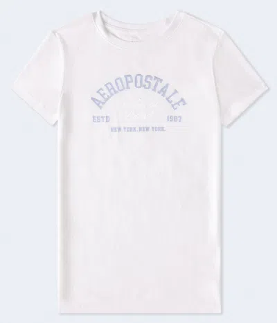 Aéropostale Arch Foil Graphic Tee In White