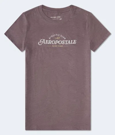 Aéropostale Athletic Club Glitter Graphic Tee In Brown
