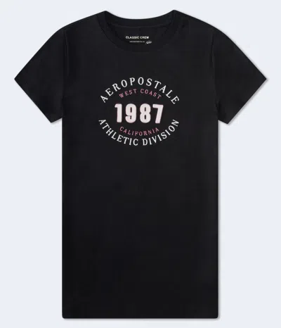 Aéropostale Athletic Division Appliqué Graphic Tee In Black
