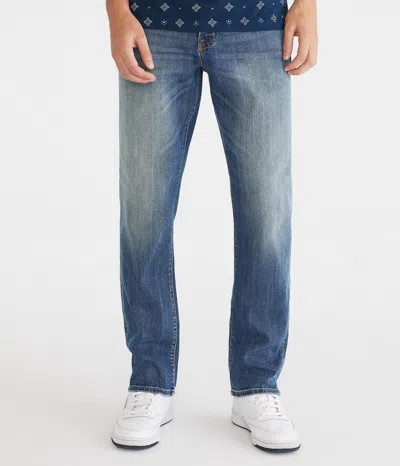 Aéropostale Athletic Straight Premium Jean With Coolmax Technology In Blue