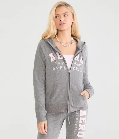 Aéropostale Athletics Full-zip Hoodie In Gray