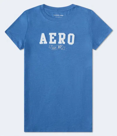 Aéropostale Banner Appliqué Graphic Tee In Blue