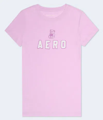 Aéropostale Bear Appliqué Graphic Tee In Gray