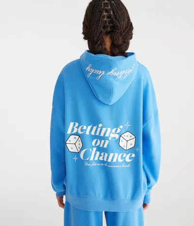 Aéropostale Betting On Chance Oversized Pullover Hoodie In Blue