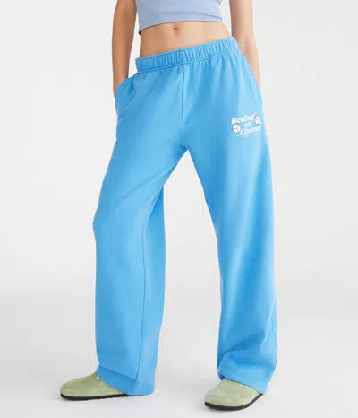 Aéropostale Betting On Chance Straight Leg Sweatpants In Blue