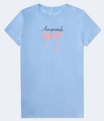 Aéropostale Bow Graphic Tee In Blue