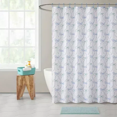 Aéropostale Bows 15-pc. Btc Shower Curtain Set In Blue