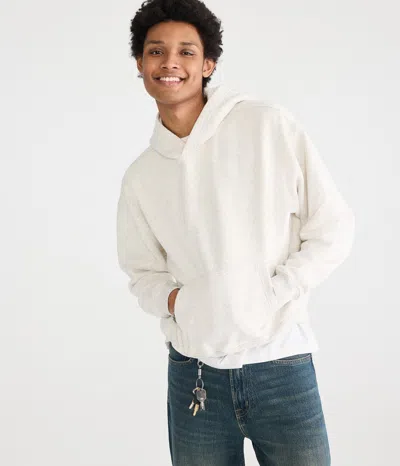 Aéropostale Boxy Pullover Hoodie In White