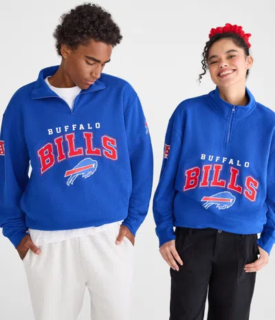 Aéropostale Buffalo Bills Quarter-zip Sweatshirt In Blue