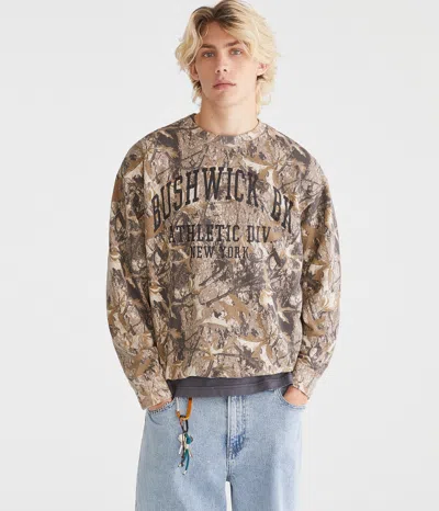 Aéropostale Bushwick Forest Camo Crew Sweatshirt In Multi