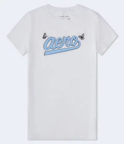 Aéropostale Butterfly Appliqué Graphic Tee In White