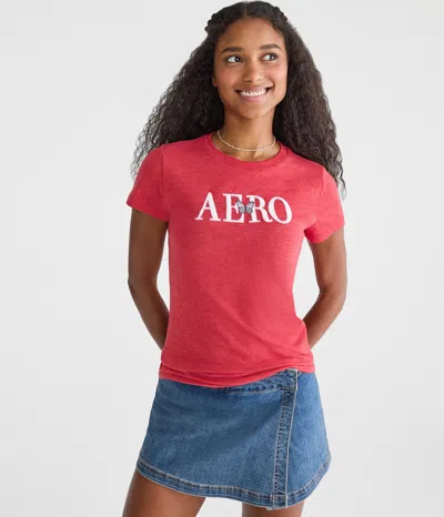 Aéropostale Butterfly Graphic Tee In Red