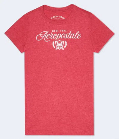 Aéropostale Butterfly Laurels Foil Graphic Tee In Red
