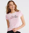 AÉROPOSTALE BUTTERFLY ROSES TIE-DYE GRAPHIC TEE