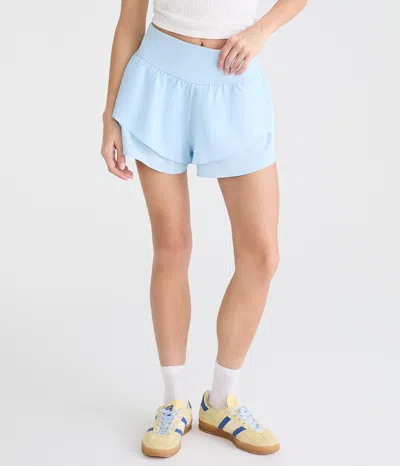 Aéropostale Buttery Soft High-rise Flutter Shorts In Burgundy