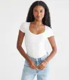 Aéropostale Buttery Soft Sweetheart Bodysuit In White