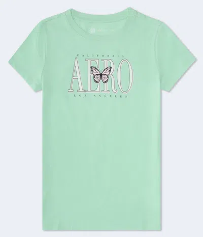 Aéropostale California Butterfly Graphic Tee In Green