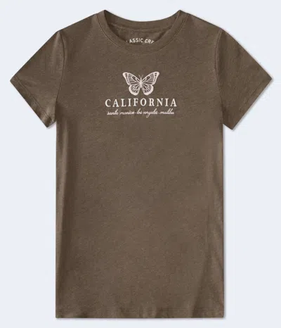 Aéropostale California Butterfly Graphic Tee In Black