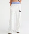 Aéropostale California Mid-rise Wide Leg Sweatpants In White