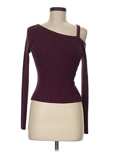 Pre-owned Aéropostale Cardigan Sweater In Burgundy