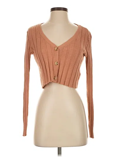 Pre-owned Aéropostale Cardigan Sweater In Tan