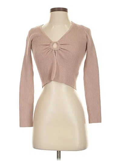 Pre-owned Aéropostale Cardigan Sweater In Tan