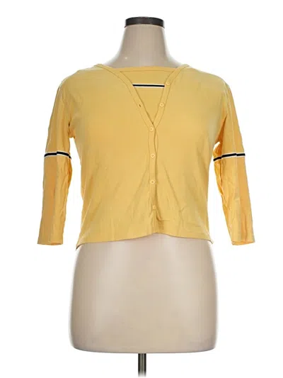 Pre-owned Aéropostale Cardigan Sweater In Yellow