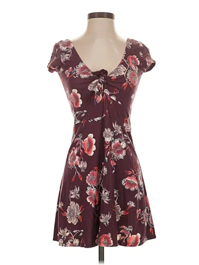 Pre-owned Aéropostale Casual Dress In Burgundy