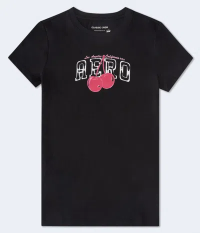 Aéropostale Cherries Graphic Tee In Black