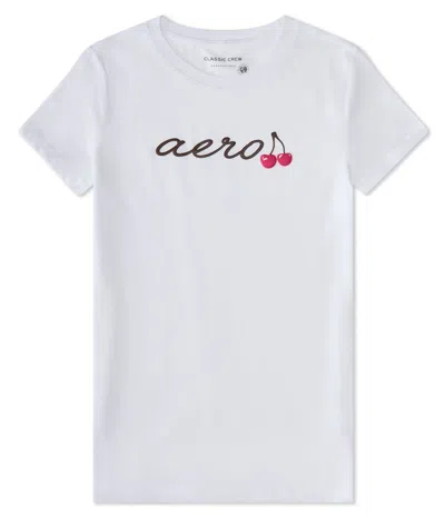 Aéropostale Cherries Logo Graphic Tee In White