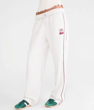 Aéropostale Cherry 87 Straight Leg Sweatpants In White