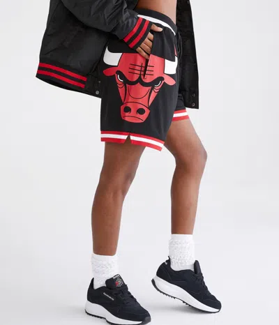 Aéropostale Chicago Bulls Mesh Shorts 6.25" In Black