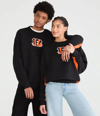 Aéropostale Cincinnati Bengals Logo Crew Sweatshirt In Black